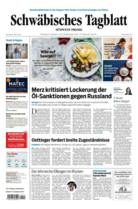Cover of Schwabisches Tagblatt - Tubinger Chronik