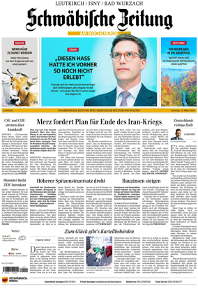 Cover of Schwabische Zeitung (Leutkirch / Isny / Bad Wurzach)