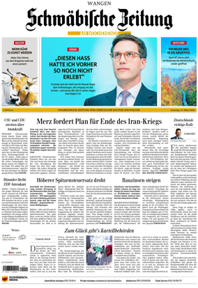 Cover of Schwabische Zeitung (Wangen)