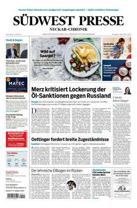 Cover of SUDWEST PRESSE - Neckar-Chronik