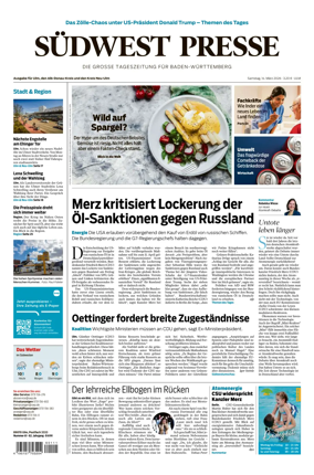 Cover of Sudwest Presse