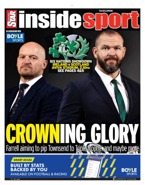 Cover of Irish Daily Star - Inside Sport