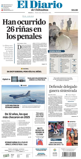 Cover of El Diario de Chihuahua