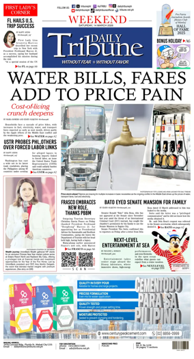 Cover of Daily Tribune (Philippines)