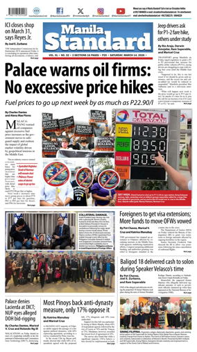 Cover of Manila Standard