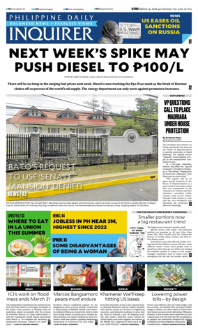 Cover of Philippine Daily Inquirer