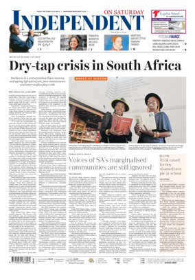 Cover of The Independent on Saturday