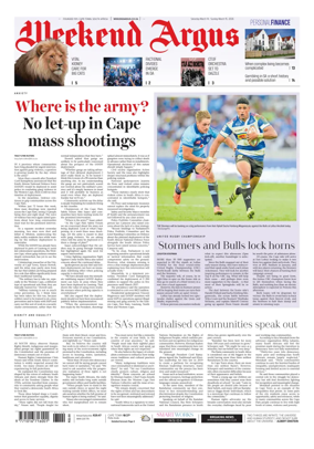 Cover of Weekend Argus (Saturday Edition)