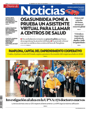 Cover of Diario de Noticias (Spain)