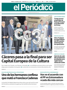 Cover of El Periodico Extremadura
