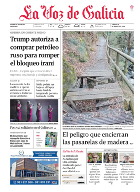 Cover of La Voz de Galicia (A Coruna)