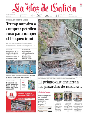 Cover of La Voz de Galicia (Ourense)