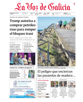 Cover of La Voz de Galicia (Pontevedra)