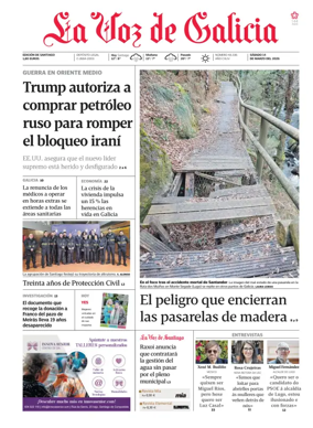 Cover of La Voz de Galicia (Santiago)