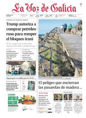 Cover of La Voz de Galicia (Vigo)