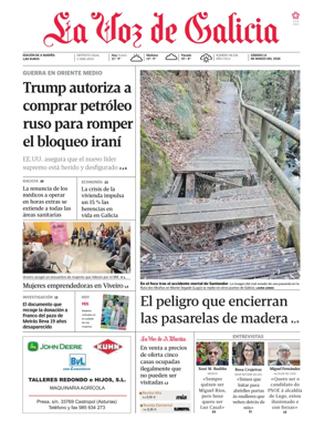 Cover of La Voz de Galicia (Viveiro)