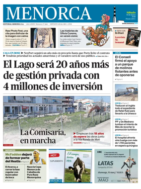 Cover of Menorca Diario Insular