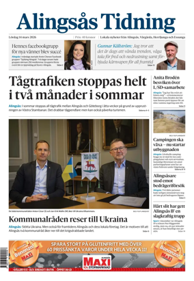 Cover of Alingsas Tidning