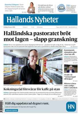Cover of Hallands Nyheter