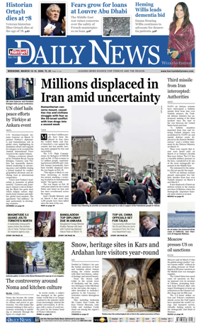 Cover of Hurriyet Daily News & Economic Review