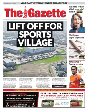 Cover of Blackpool Gazette