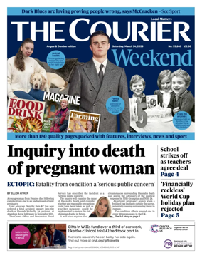 Cover of The Courier & Advertiser (Angus and Dundee)