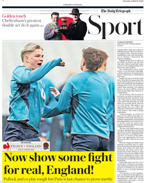 Cover of The Daily Telegraph - Sport Saturday