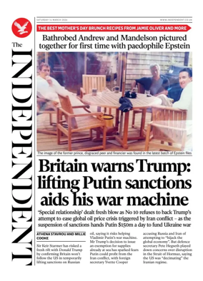 Cover of The Independent