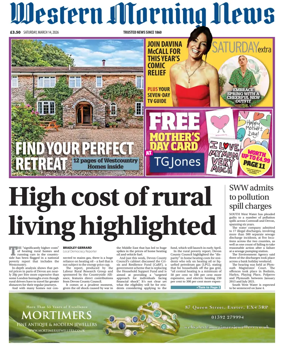 Cover of Western Morning News (Saturday)