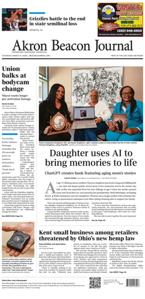 Cover of Akron Beacon Journal