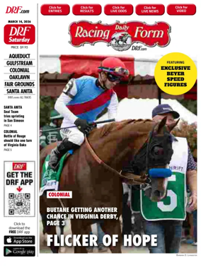 Cover of Daily Racing Form National Digital Edition