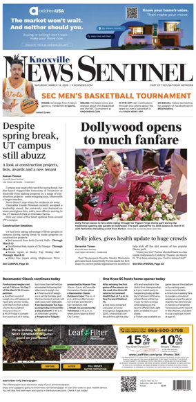 Cover of Knoxville News Sentinel
