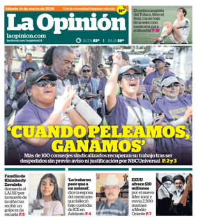 Cover of La Opinion