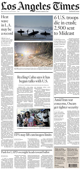 Cover of Los Angeles Times