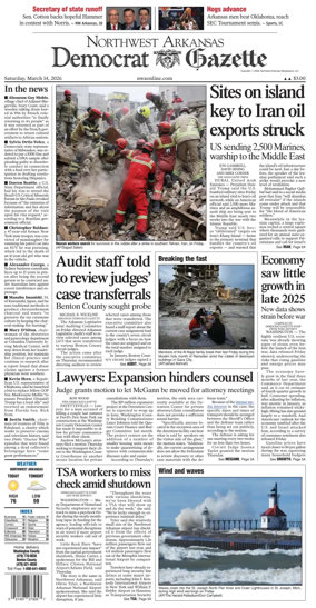 Cover of Northwest Arkansas Democrat-Gazette