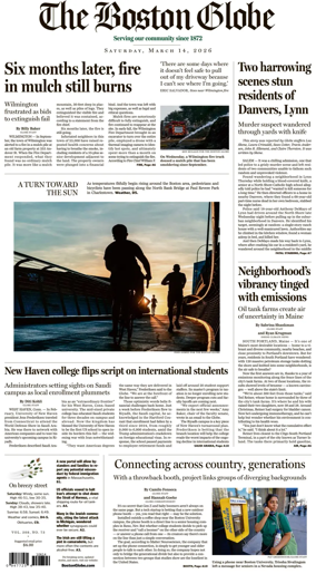 Cover of The Boston Globe
