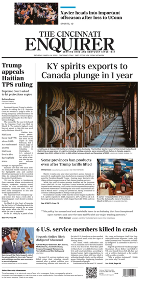 Cover of The Cincinnati Enquirer