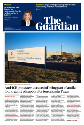 Cover of The Guardian (USA)