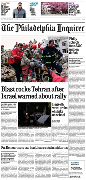 Cover of The Philadelphia Inquirer