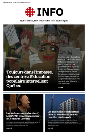 Cover of Radio-Canada Info