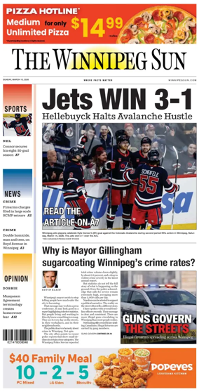 Cover of Winnipeg Sun