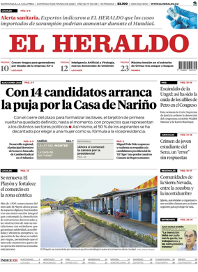 Cover of El Heraldo (Colombia)
