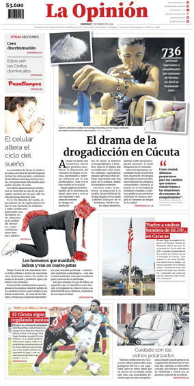 Cover of La Opinion