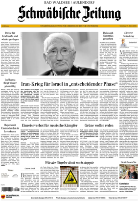 Cover of Schwabische Zeitung (Bad Waldsee / Aulendorf)