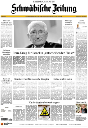 Cover of Schwabische Zeitung (Friedrichshafen)