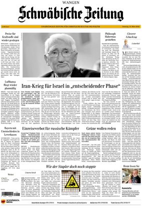 Cover of Schwabische Zeitung (Wangen)
