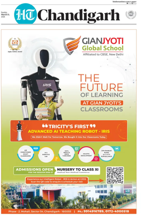 Cover of Hindustan Times (Chandigarh) - Live