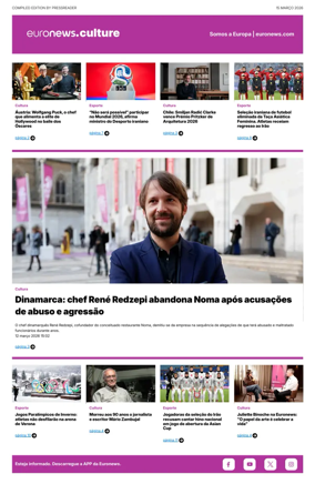 Cover of Euronews Culture and Sport (Portuguese)