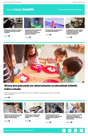 Cover of Euronews Health (Portuguese)