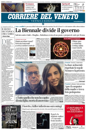 Cover of Corriere del Veneto (Vicenza e Bassano)